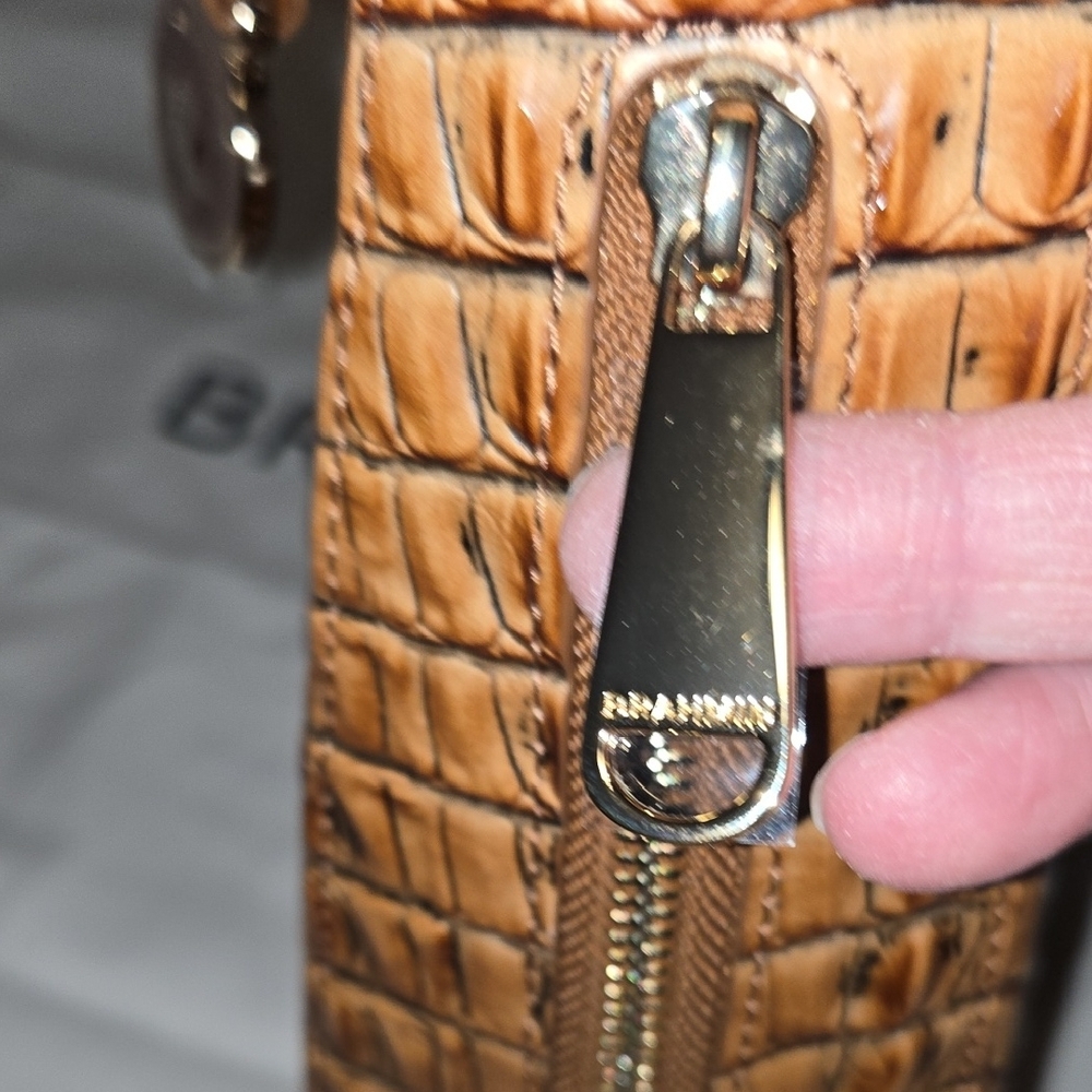 BRAHMIN TABITHA Shoulder Bag In LUGGAGE BROWN LEONTYNE. NWT - Picture 12 of 15